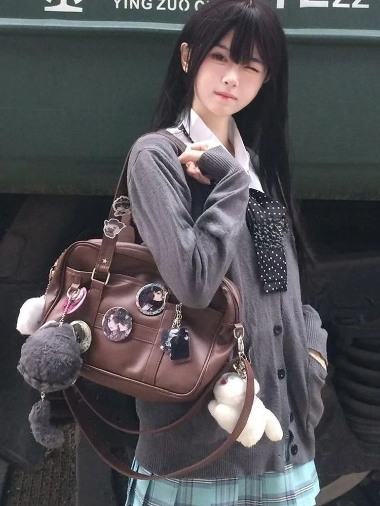 

Оригинальный вязаный свитер Jk orm с капюшоном, женский, в стиле колледж, для многослойного ношения, с юбкой-миди, маленький комплект