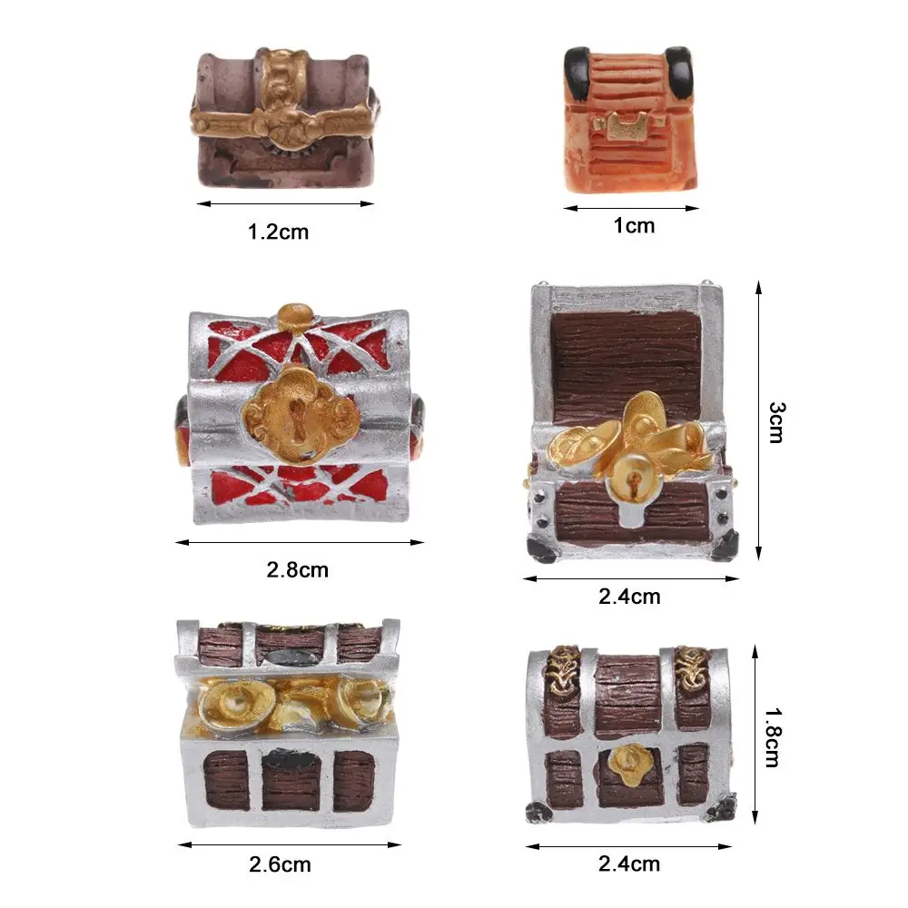 الإبداعية بيت الدمية صندوق زخرفة المشهد الصغير القراصنة مغامرة لعبة مصغرة صندوق النقود الكنز الصدر تمثال صندوق مجوهرات