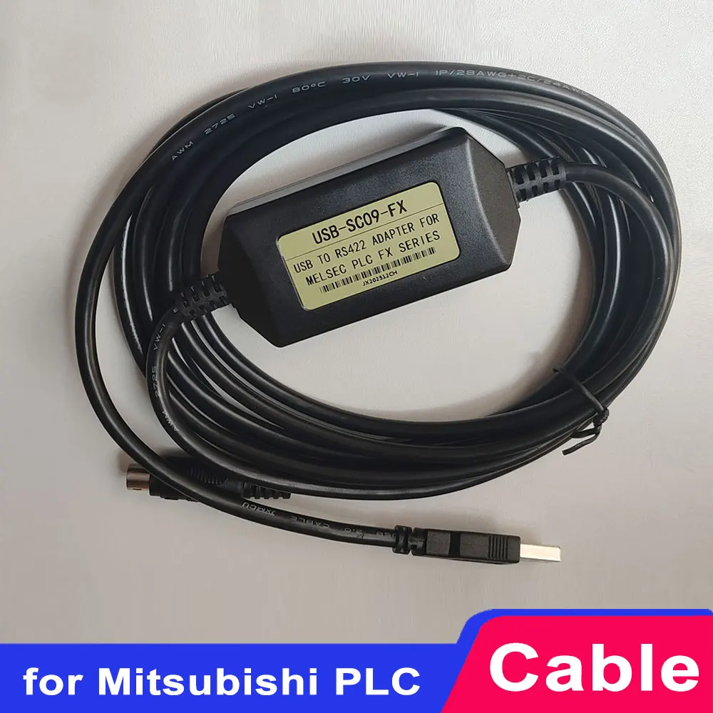 

USB TO RS422 Programming Cable for Mitsubishi HCFA WECON PLC FX3U FX3G FX2N FX0N FX0S FX1N FX1S HCA1P/HCA2P/HCA8P LX3V LX5V