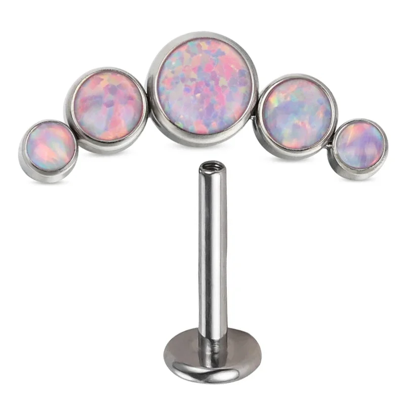G23 Titanium Ear Studs with CZ Stones