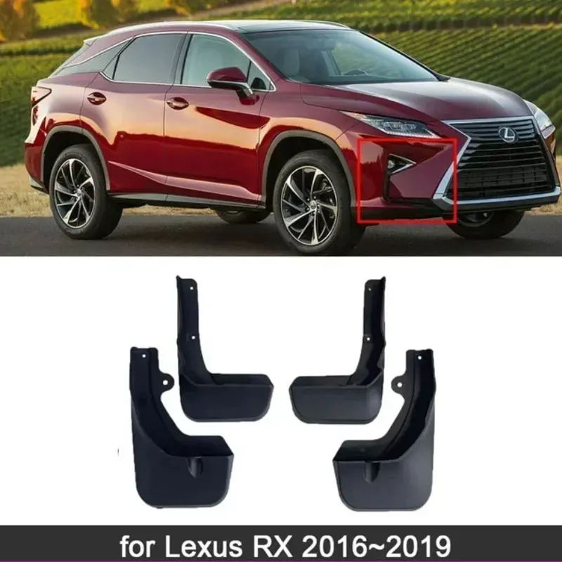 for Lexus RX RX350 RX450h RX200T RX350L F-sport 2016 2017 2018 2019 2020 2021 2022 Mudguards Splash Fender Flaps Car Accessories