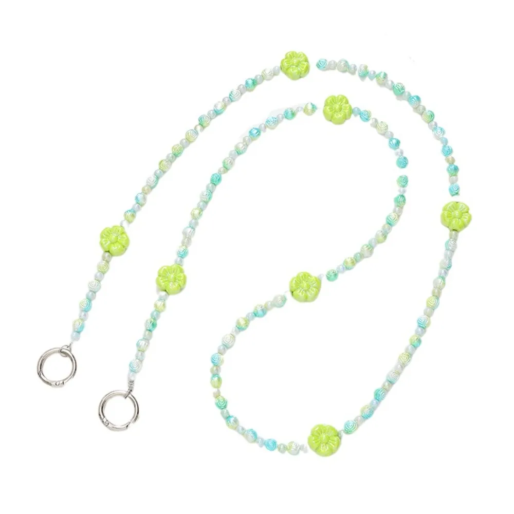 

Цветочный бисерный ремешок-цепочка для телефона через плечо с кошачьей лапкой, длинный шнурок-ремешок для телефона на шею, защита от потери