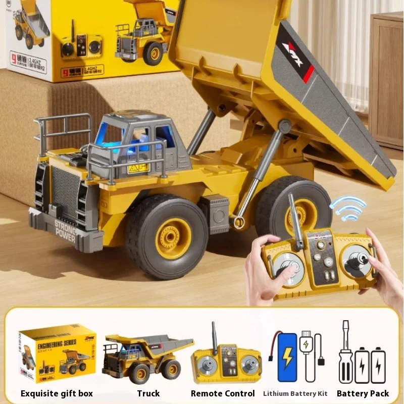 شاحنة قلابة تعمل بالتحكم عن بعد مقاس 20 سم مع صوت خفيف ومفتاح واحد لعبة تعليمية ممتعة أفضل هدية عيد ميلاد للأطفال