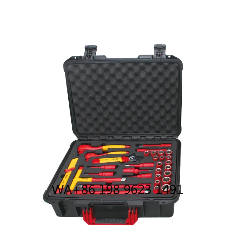 Professional 66Pcs Insulated Hand Tool Set, Durable Safety Case for New Energy EV and Hybrid Car Electrical Repair Tasks