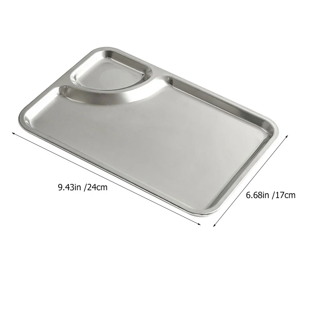 French Fries Chicken Plate Dumpling Chip Sushi Chips Accessory Stainless Steel Dish Multi-function