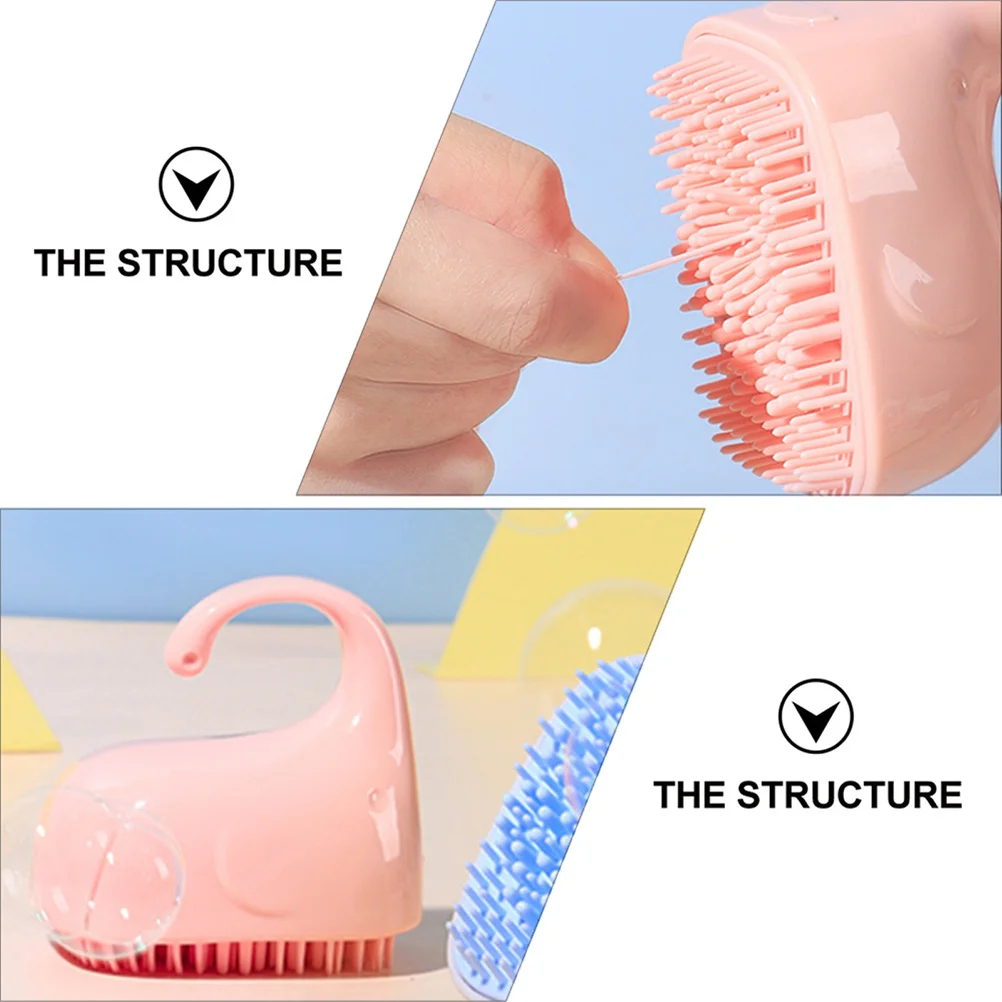 

1Pcs Baby Silicone Hairbrush Shampoo Brush Soft Scalp Massager Infant Hair Cleaning Portable Shower Hairbrush
