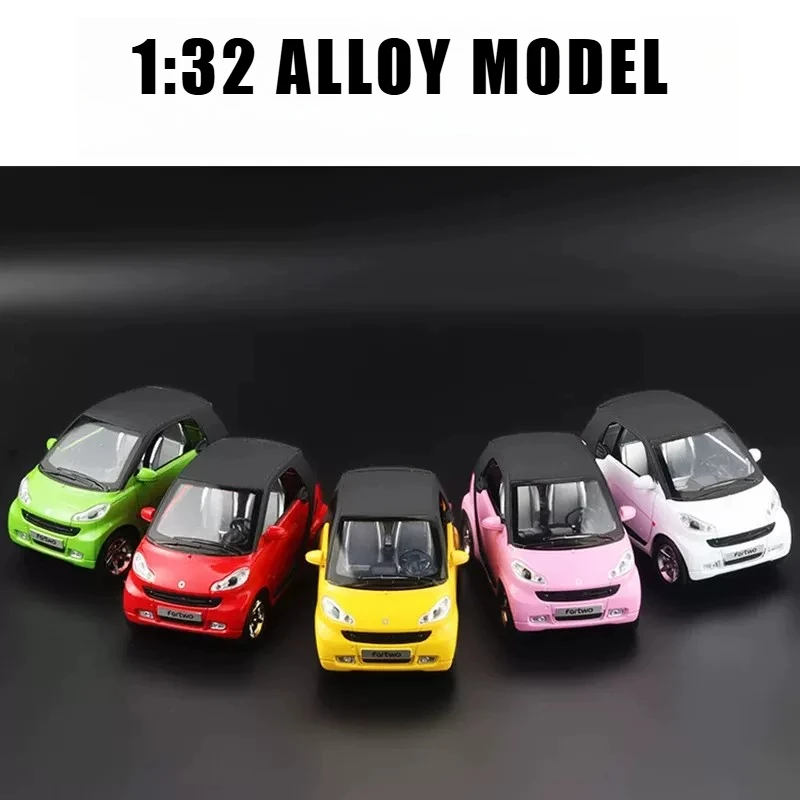 

1:32 Smart Car Model Simulation Sound And Light Pull Back Alloy Toy Car Boy Collection Decoration Gift