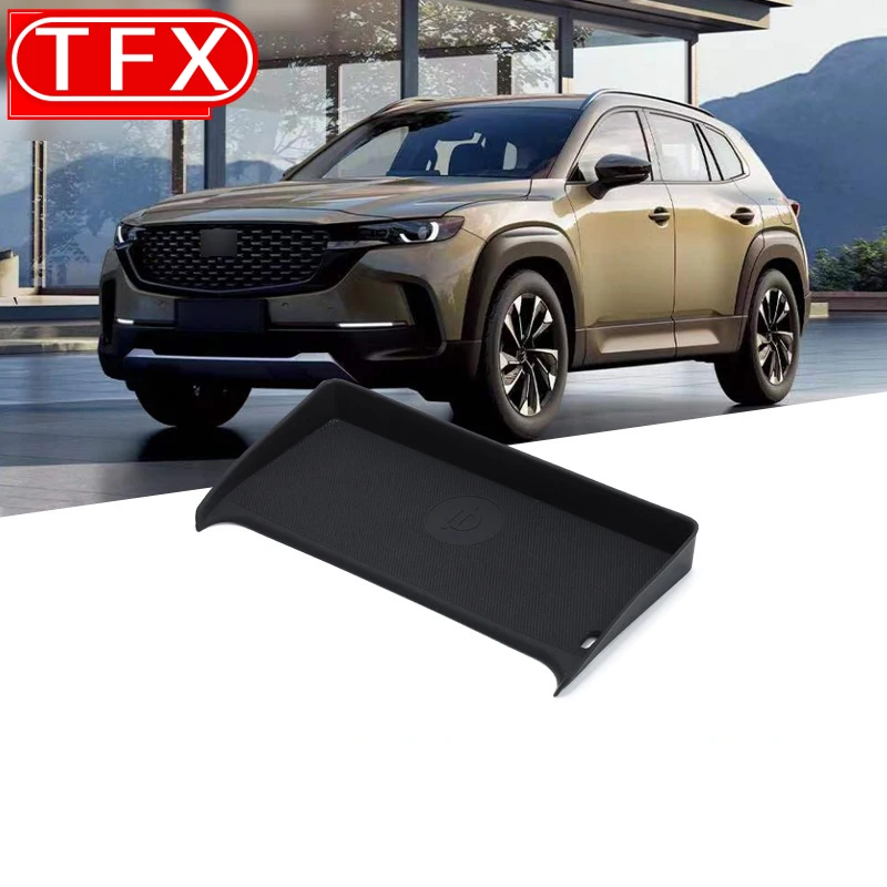 

For Mazda CX-50 2023 Car Styling Central Control Wireless Charging Silicone Pad Central Storage Dustproof Mat Auto Acccessories