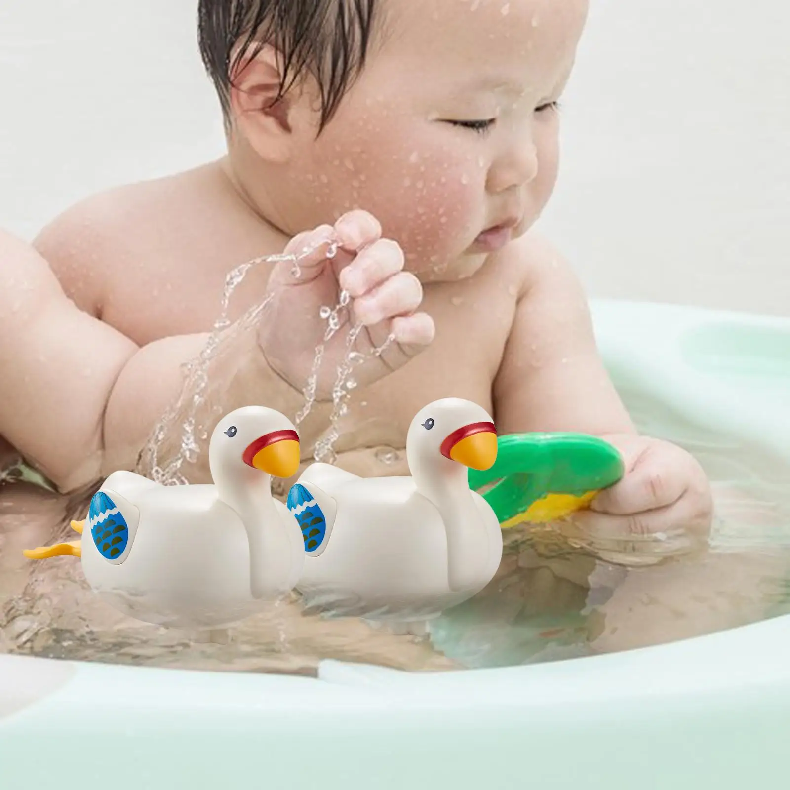 Giocattoli da bagno per cigni portatili giocattoli per bambini giocattolo per l'acqua tempo in piscina giocattolo per animali da bagno per bambini