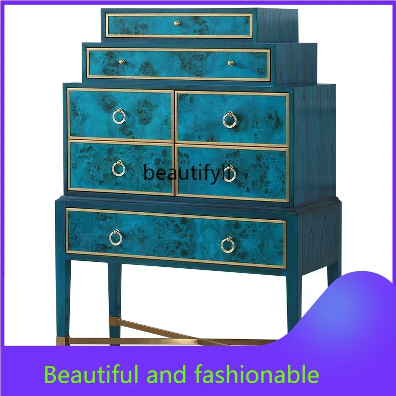 

xz1L15 Light Luxury Living Room Trapezoidal Curio Cabinet Italian Foyer Doorway Drawer Storage Chest of Drawers furniture