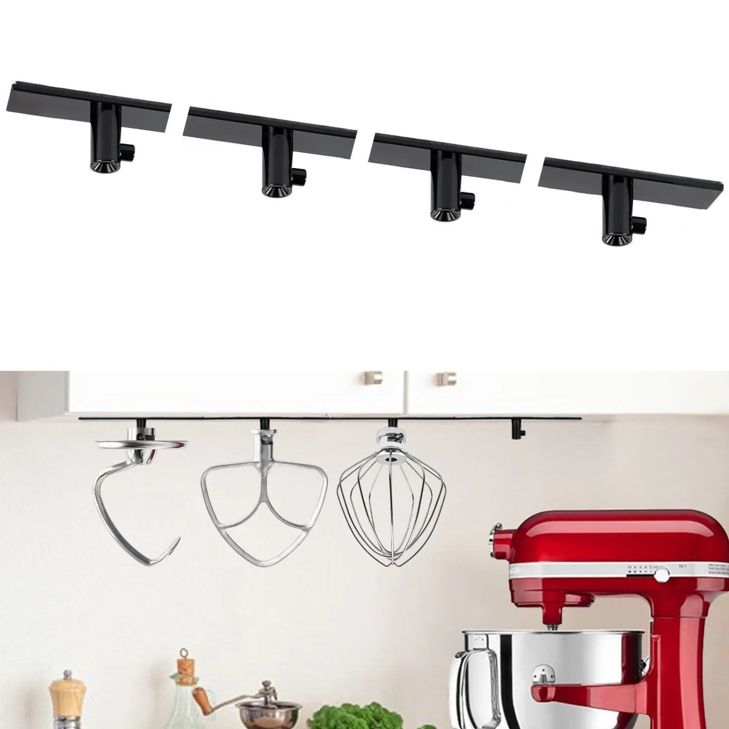 4Pcs Hooks Organizer Suit for Flex Edge Beater Paddle and Egg Beater for Kitchenaid Tilt-Head Stand Mixer Attachments