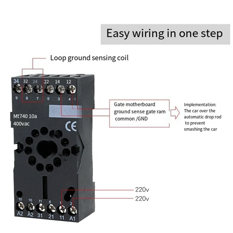 PD132 Single Channel Inductive Vehicle Loop Detector Parts For Car Parking Lot Vehicle Loop Detector ENGLISH VERSION