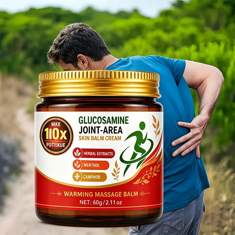 YUITIKUE Max Glucosamin Wärmender Gelenkmassagebalsam Kräuterextrakt Menthol Kampfer Pflege Tägliche Muskel-Gelenk-Hautpflege 60g – Detail 2