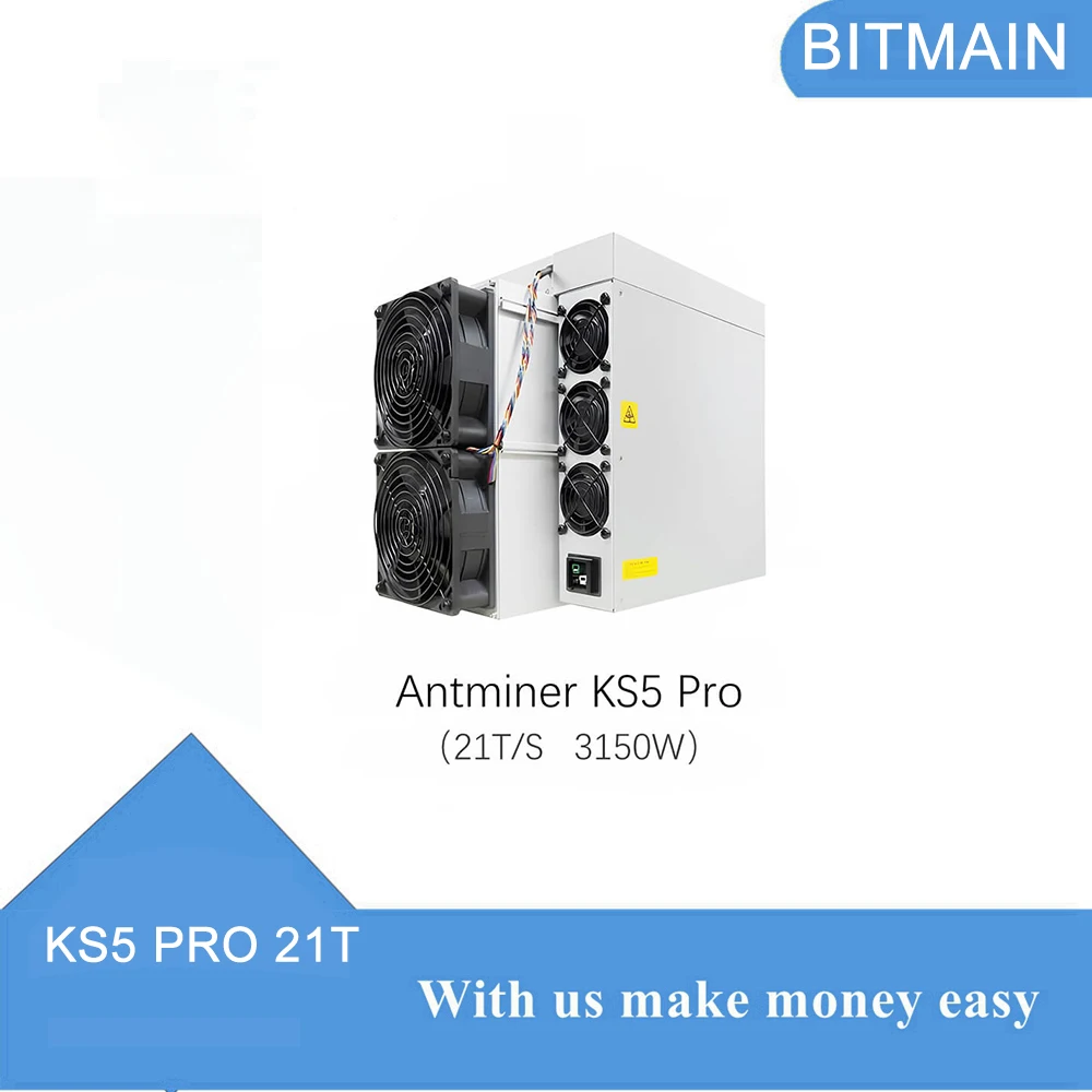 Bitmain-Antminer KS5 Pro 21T 3150W Kaspa Mineiro, KeavyHash, Asic Crypto Rig Mineração, KAS Coin Mining