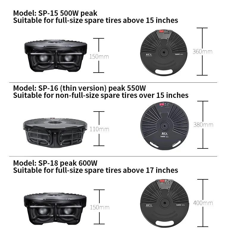 Picture 4: Car Audio Syatem Sub Woofers Competition Underseat Professional Built-in Power Amplifier Active Spare Tire Subwoofer Speaker