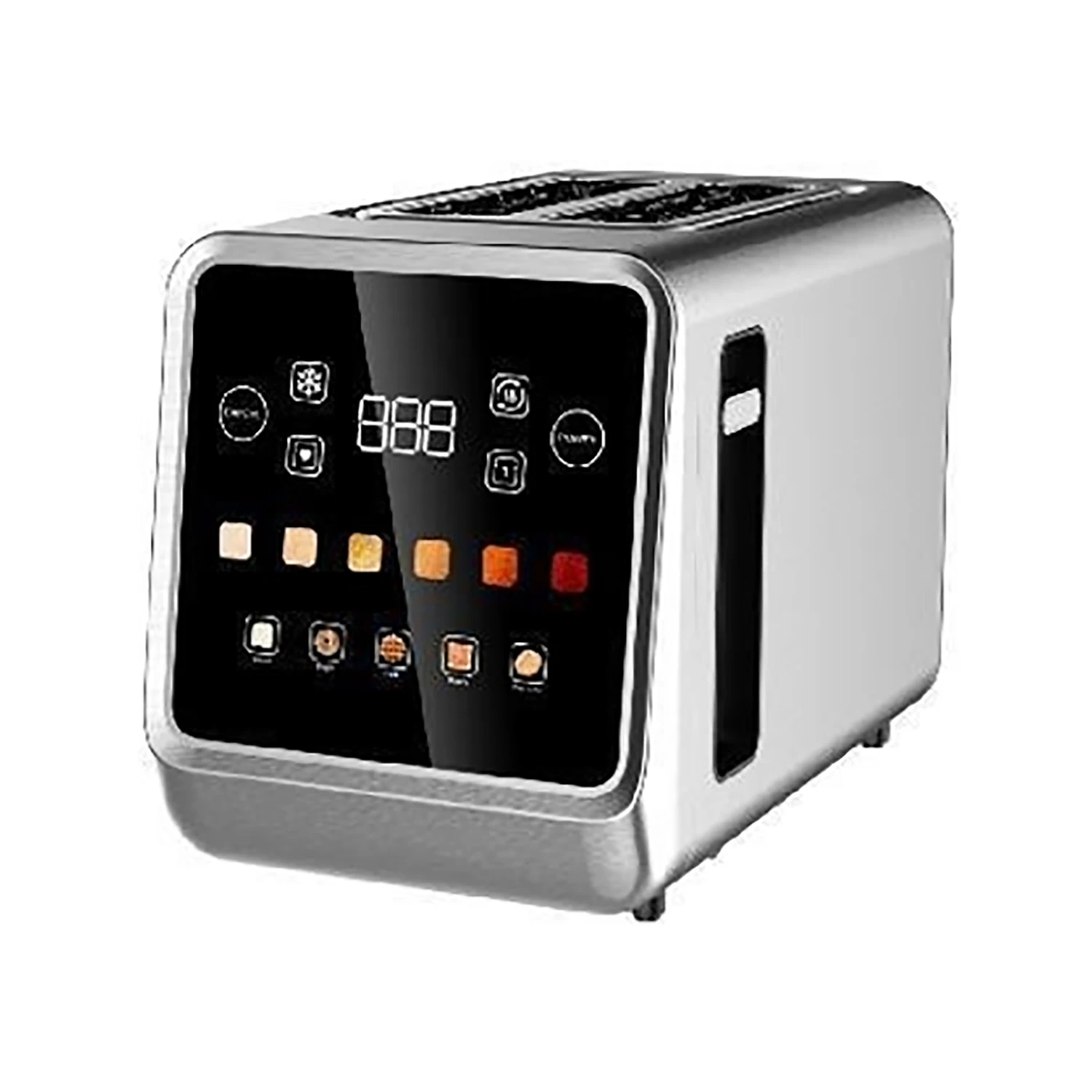 Digital Touch Screen Toaster 2 Pieces Stainless Steel Digital Timer