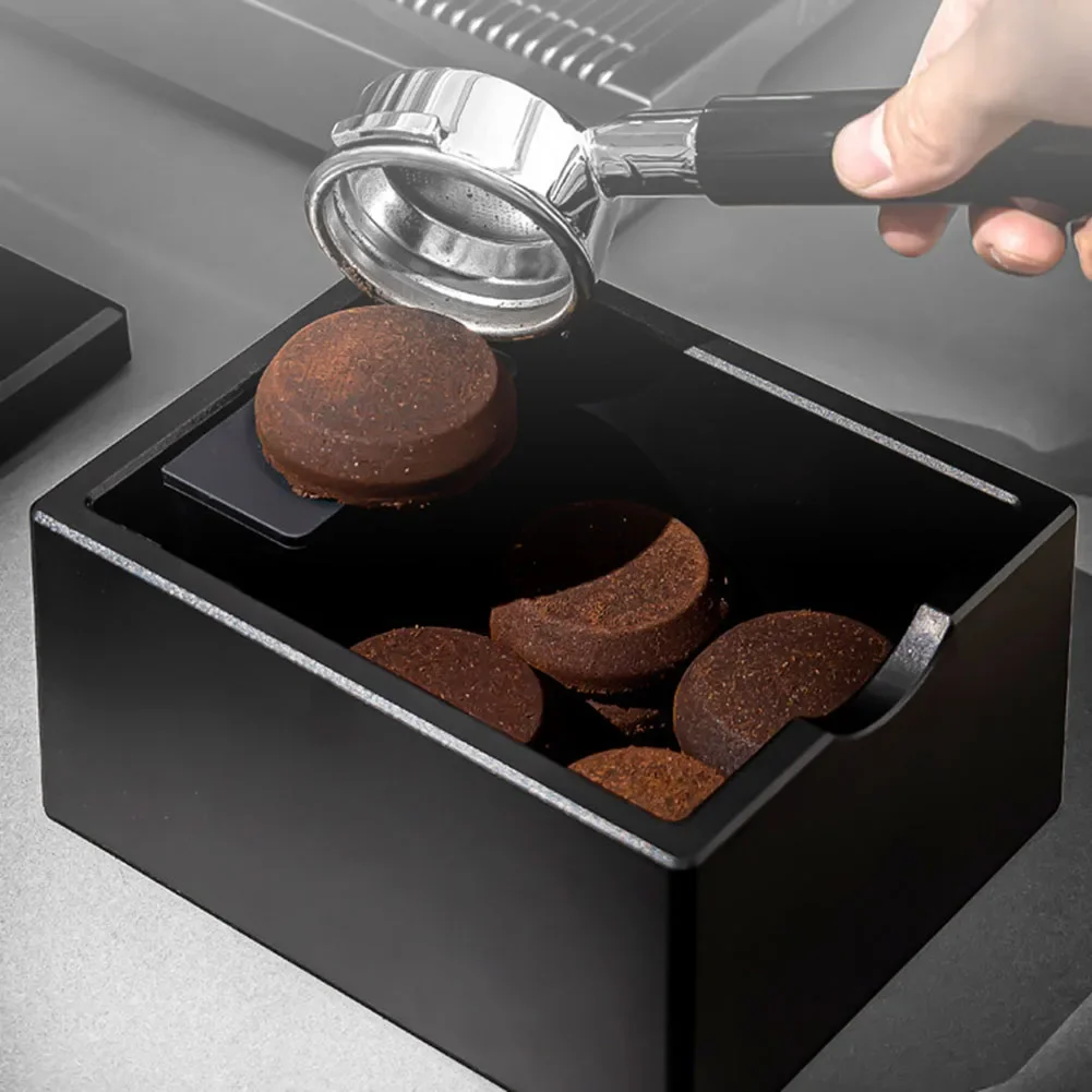 

Coffee Knock Box Espresso Dump Bin Coffee Grounds Anti Slip Powder Beveled Residue Barista Accessories Maker Tools