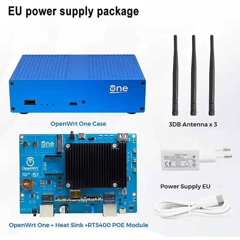 Banana Pi OpenWrt One Router Board MediaTek MT7981B Development Board Dual-band WiFI 6 Via MediaTek MT7976C 2.5GbE RJ45 Port
