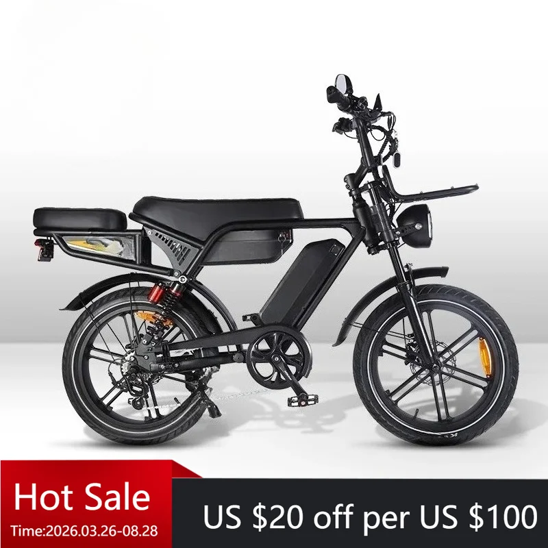 

Tc Ossie V8 duo battery version electric bicycle with rear seat dual battery