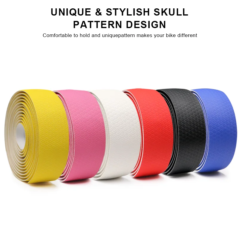 Bike Handlebar Tape Road Bicycle Anti-slip PU EVA Shock Absorption Anti-Vibration Handle Bar Tapes Soft Cycling Wrap End Plug