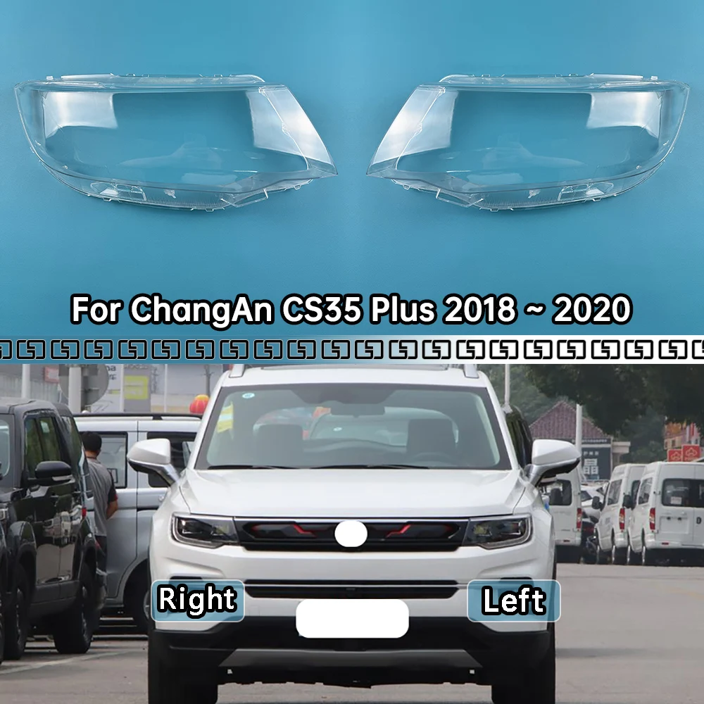 

For ChangAn CS35 Plus 2018 2019 2020 Headlamp Lamp Shell Headlight Cover Transparent Lampshade Plexiglass Replace Original Lens