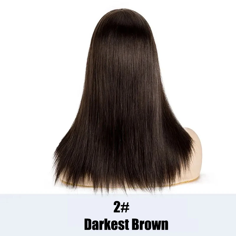 Topper Rambut Manusia Slik & Basis NPu Rambut Eropa Remy Lurus Basis Sutra Full Hand Tied Lembut Bernapas dengan Klip