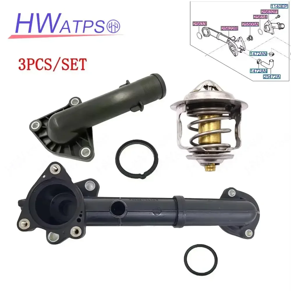 2562202566 Engine Coolant Thermostat Housing 25500-02800 25632-02766 For HYUNDAI i10 PA 1.1 1.1 LPG  2560002870 25600-02870