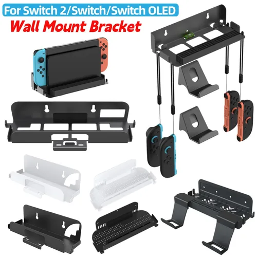 Imagen 2 del producto Soporte colgante para interruptor 2/interruptor OLED, soporte de suspensión para Host, montaje en pared, consola de juegos, soporte de almacenamiento, estante para controlador