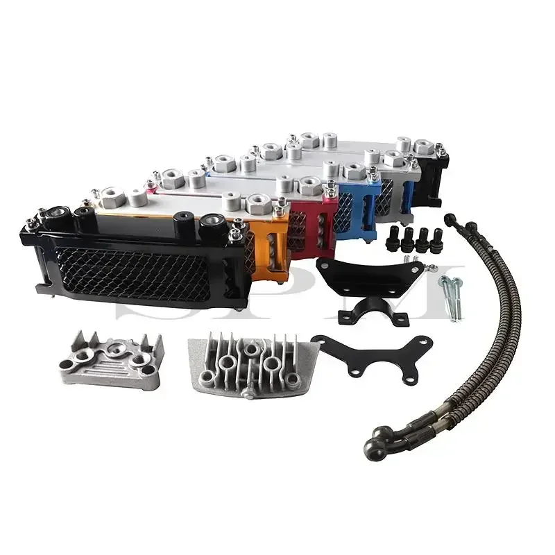 

Motorcycle Oil Cooler Radiator Engine Kit Universal for CRF XR KLX 50 70 90 110 125 140cc SSR Taotao Cooler Kayo Apollo ATV