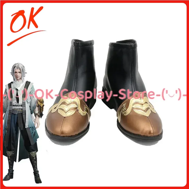 

[На заказ] Naraka: Bladepoint Wu Chen, обувь для косплея, аниме-игра, костюм для ролевых игр, реквизит, Хэллоуин, карнавал, вечерние ботинки из искусственной кожи