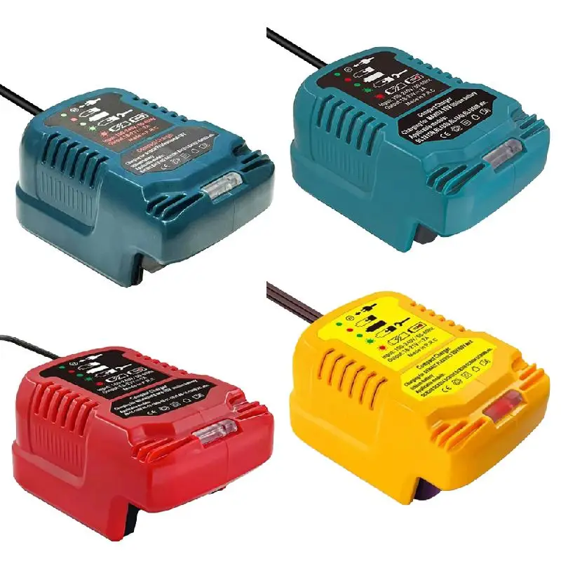 100-240V Li-ion Battery Mini Compact Charger For Makita BL1830 For DeWalt DCB200 For Milwaukee For Bosch 18V Lithium Ion Battery