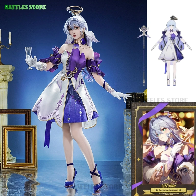 Honkai Star Rail Robin Cosplay Costume Fancy Dress Anime Game Honkai Halovian Fancy Clothes Зарянка Women Halloween Cosplay Suit