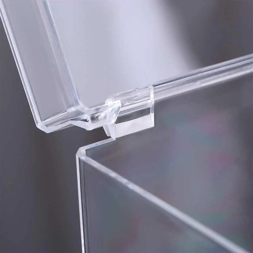 Stackable Large Capacity Photo Card Storage Box Acrylic Saving Space Card Storage Box Clear DIY Container Case with Lid Home