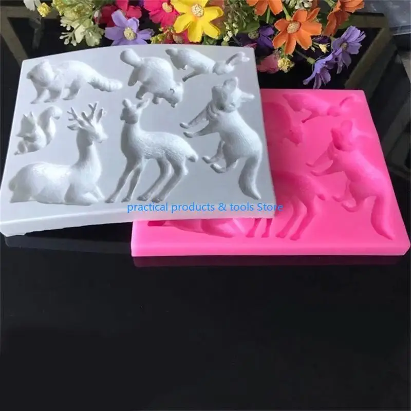 ANIMALI FORESCIO 77JB Deer Stampi coniglio MAPPIONI CUSCINE CAMPIO SAPON FAMIGLIA FAMIGLIA