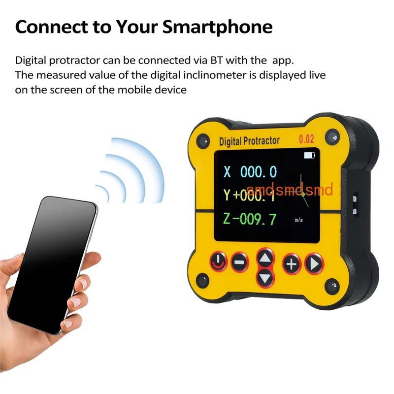 A20F-Dual Axis Level Digital Protractor Electronic Level Angle Gauge Finder Inclinometer 0.02°Resolution Woodworking Tool