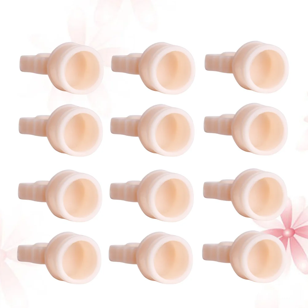 

100 шт., силиконовые чернильные кольца, одноразовые пигментные чашки для татуировки бровей, инструменты для наращивания полуресниц, размер M, белый