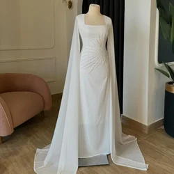 Customized Chinese Style Chiffon Pleat A-line Square Neck Midi Dresses Homecoming Dresses Classic Exquisite Modern Style Pastrol