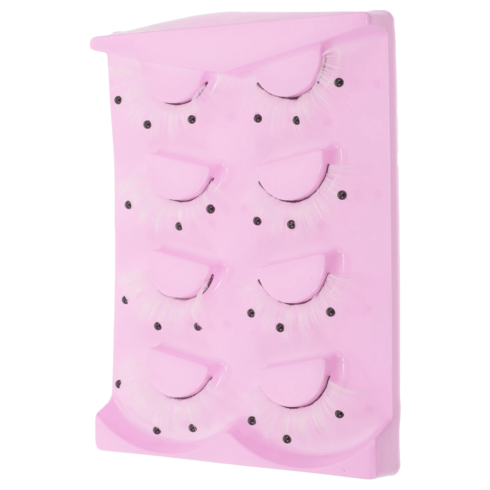 4 paia di ciglia finte bianche estensioni ciglia finte lunghe aspetto naturale cosplay festival trucco ciglia da palcoscenico