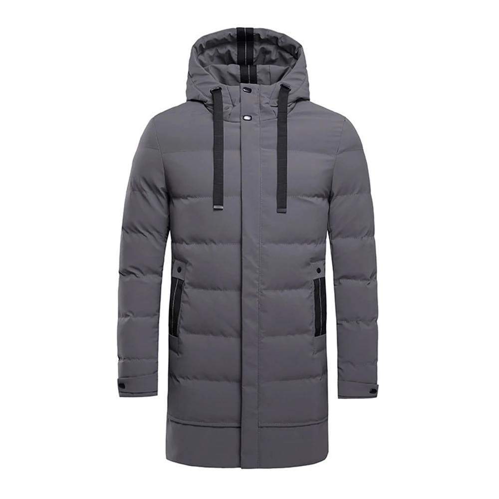 

Men's Winter Thermal Jacket Mid-length Casual Hooded Coat Thick Winter Thermal Jacket Men's Mid-length Casual Warm Coat.