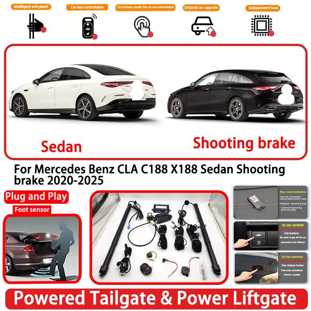 for Mercedes Benz CLA C188 X188 Sedan Shooting brake 2020-2025 Auto Powered Tailgate Power Liftgate Rear Trunk Opener System