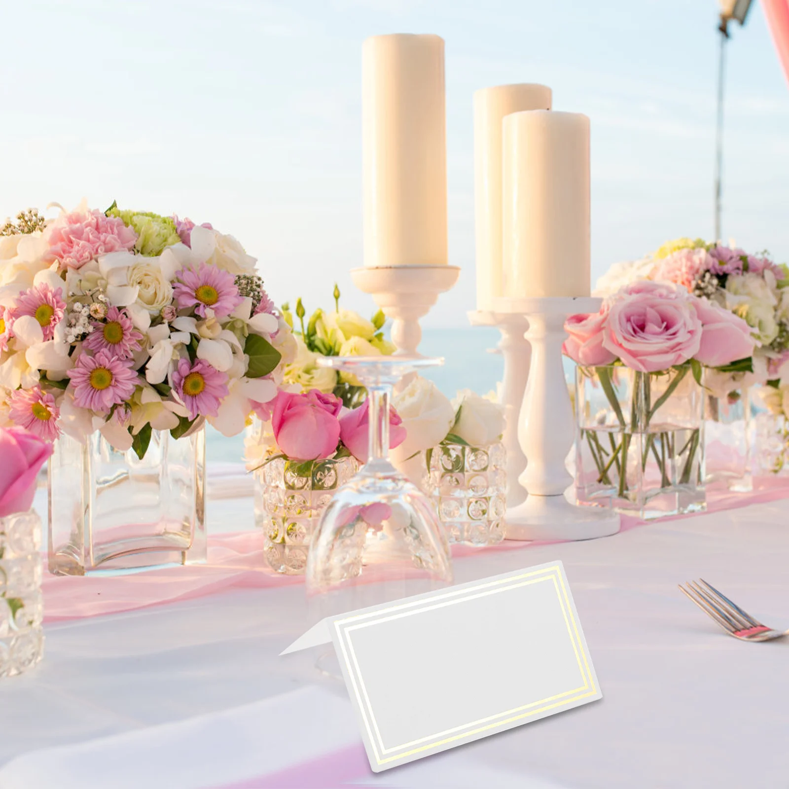 

50Pcs Delicate Table Cards for Wedding Party Easy to Set Up and Personalize Smooth Safe Surface for Names Table Place Cards