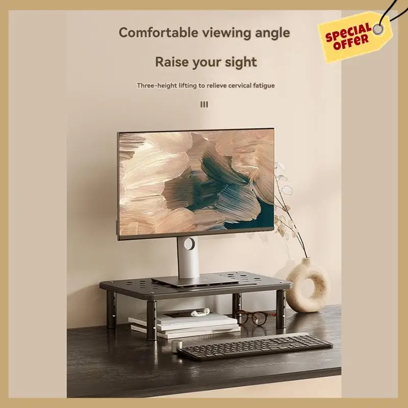 Stable Performance-Adjustable Desktop Monitor Stand Display Stand Screen Rack Holder For Office, Studio, Study & Students A