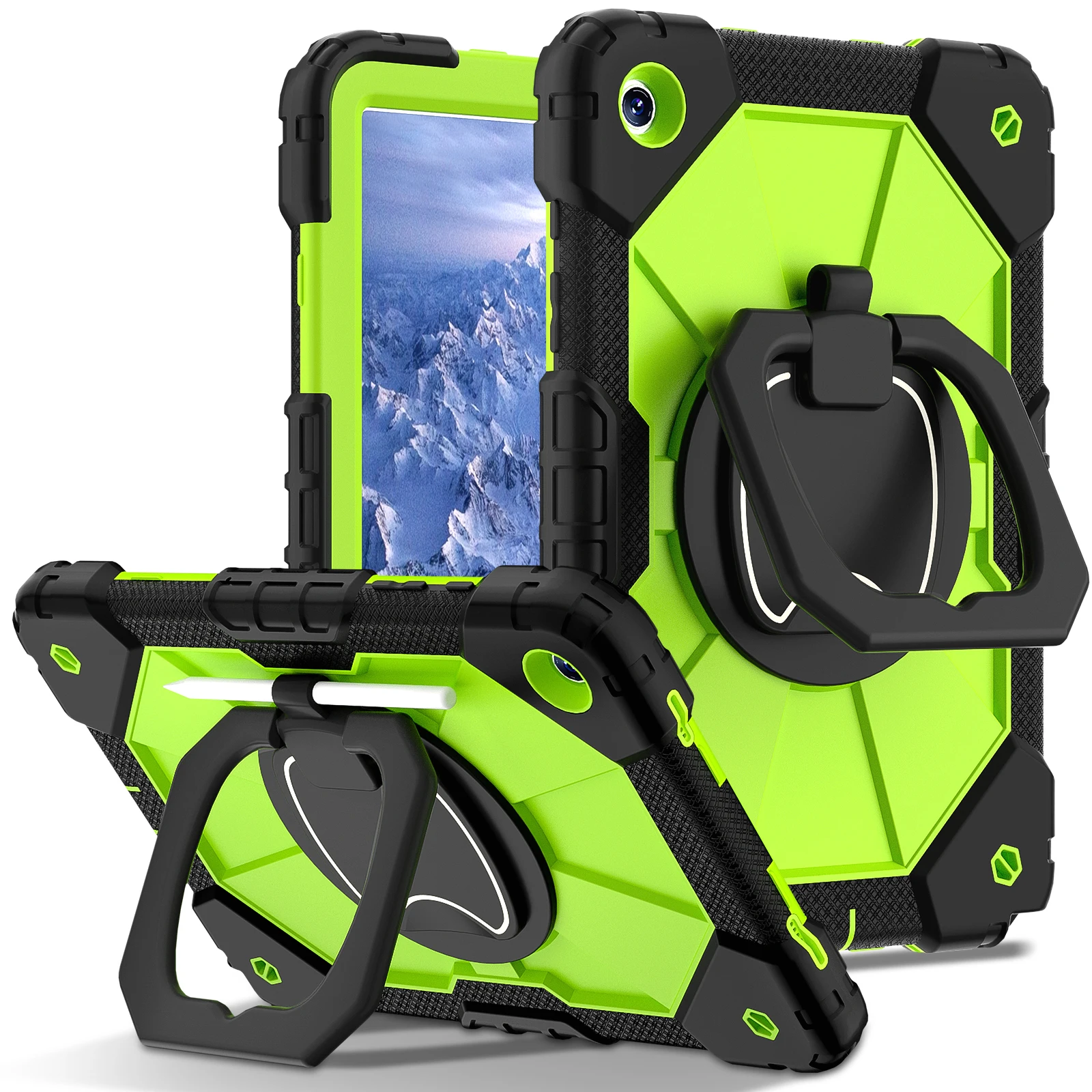 

Чехол с вращающейся подставкой для Samsung Tab S10 S9 A9 Plus A8 A7 Lite A9+, чехол для планшета с ручкой, толстый противоударный жесткий чехол