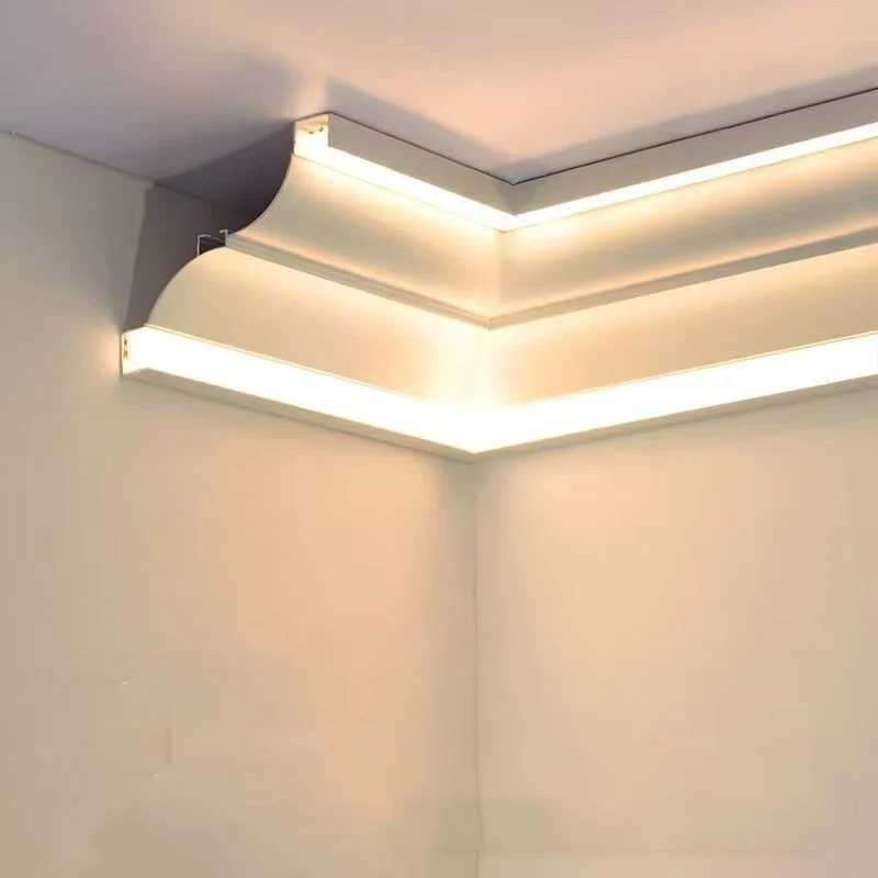 Surface Mounted Aluminum Profiles Led Channel Diffuser Ceiling Top Corner Decoration Line Lamp Bar Home Room Atmosphere Lighting