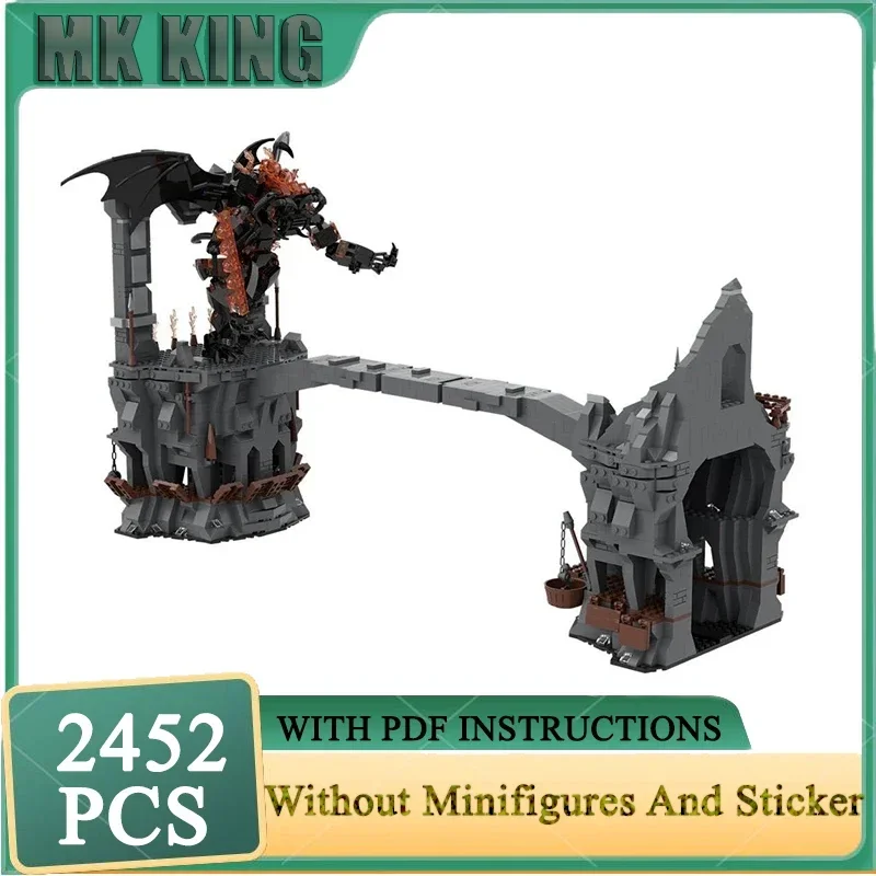 

Magical Rings Movie Scene Moc Building Blocks Dum Bridge Model Technology Bricks DIY Assembly Street View Toys Construstion Gift