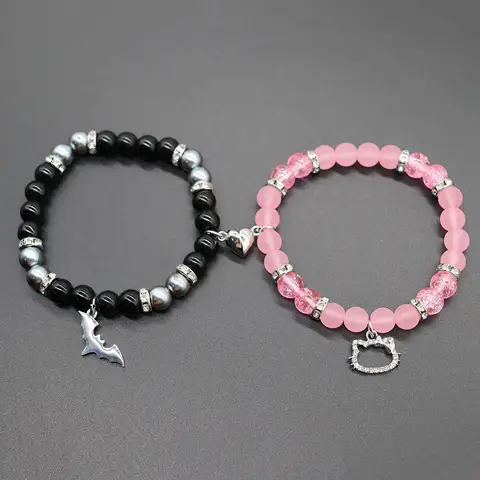 Bat Hello Cat Spider Friendship Bracelets Matching Bracelets for Couple Best Friends Bff Spider Bracelet Jewelry Gifts for Women