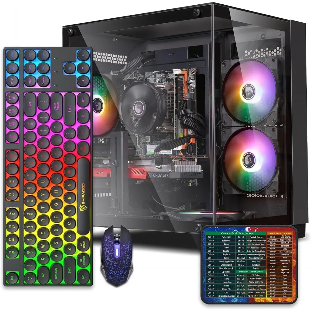 

Gaming PC Desktop Intel Core i7 3.9GHz RX590 8GB GDDR5 16GB RAM 512GB SSD WiFi RGB Fans