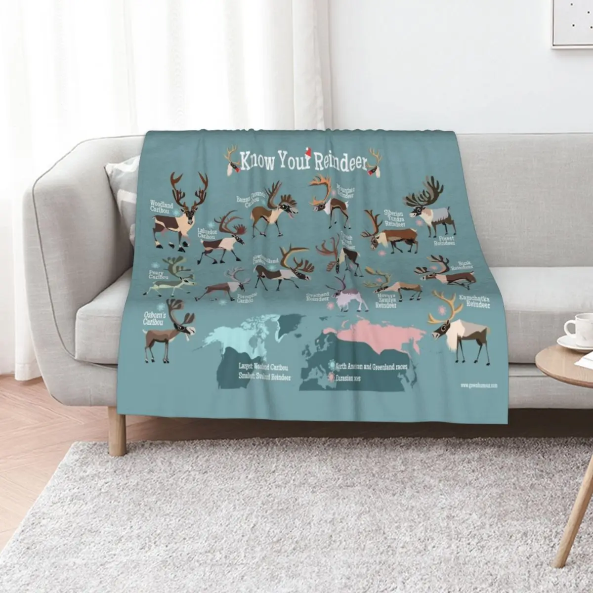 

Know Your Reindeer Throw Blanket Decorative Beds Custom Hairy Blankets Sofas Of Decoration Blankets