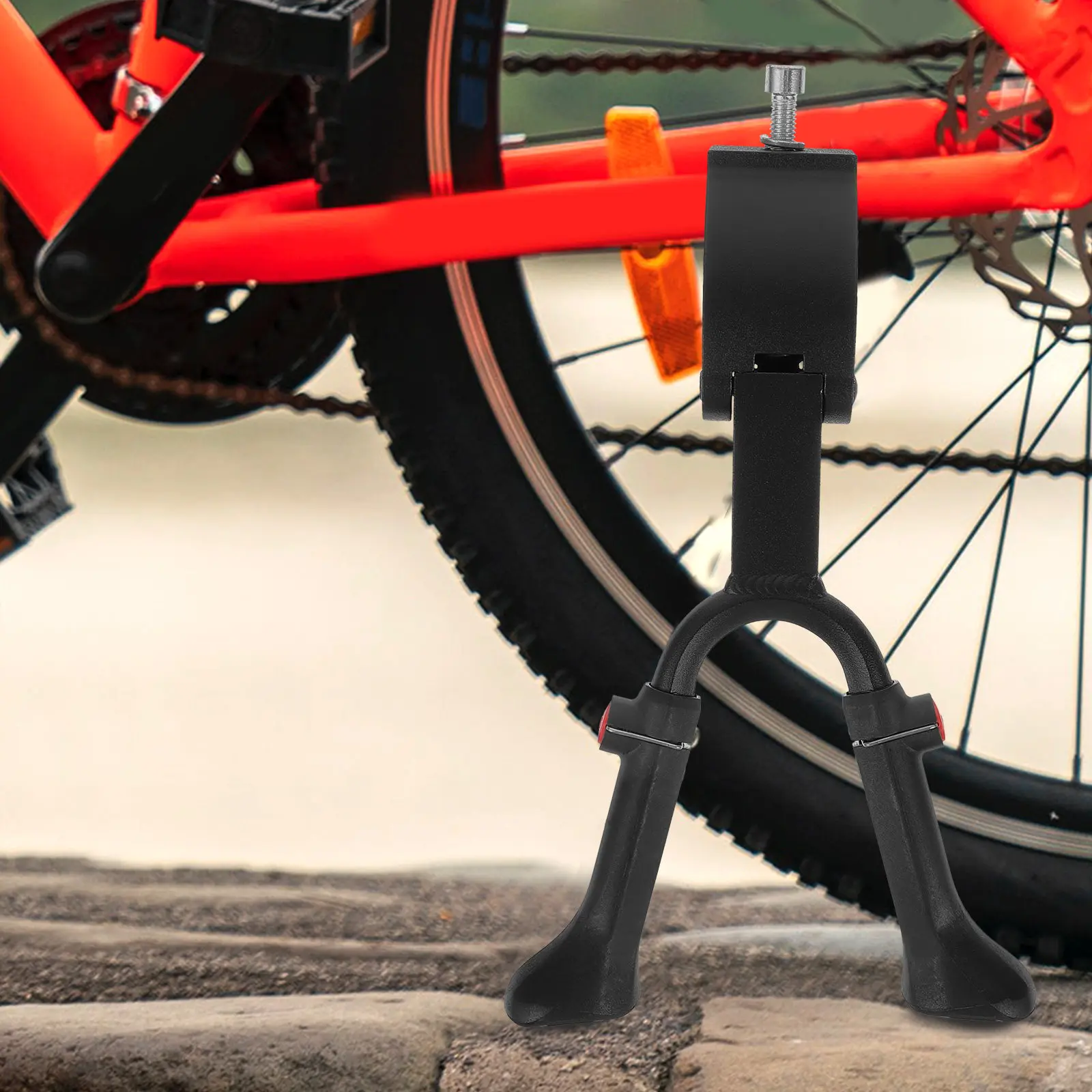 Adjustable Double Leg Bicycle Kickstand Aluminum Alloy Light Weight High Strength Quick Release Easy Install Outdoor Sports