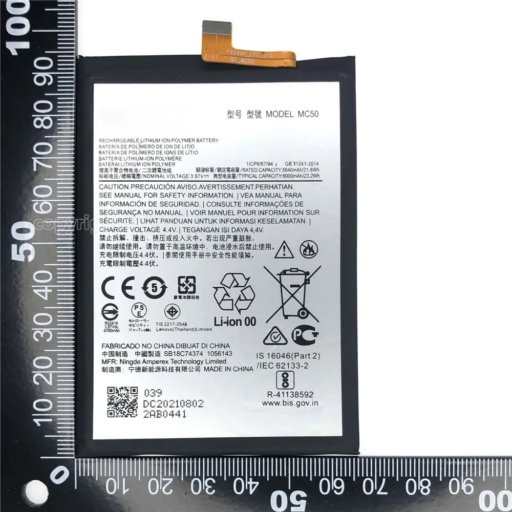 ORIGINAL Genuine MC50 Battery For MOTOROLA MOTO G9 POWER capacity 6000mAh internal Motorola Moto G9 Power XT2091-4 XT2091-3